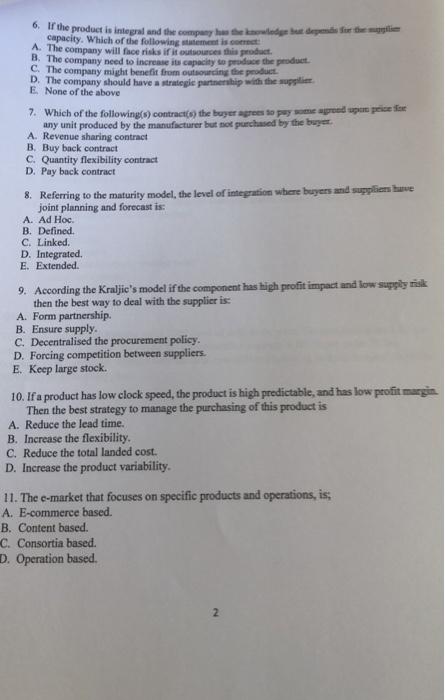 faster its supply chain managment capacity. Which