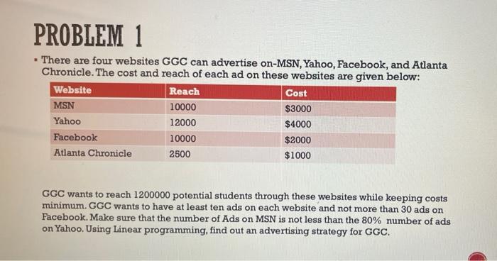 please Solve the problem 1. kindly solve this