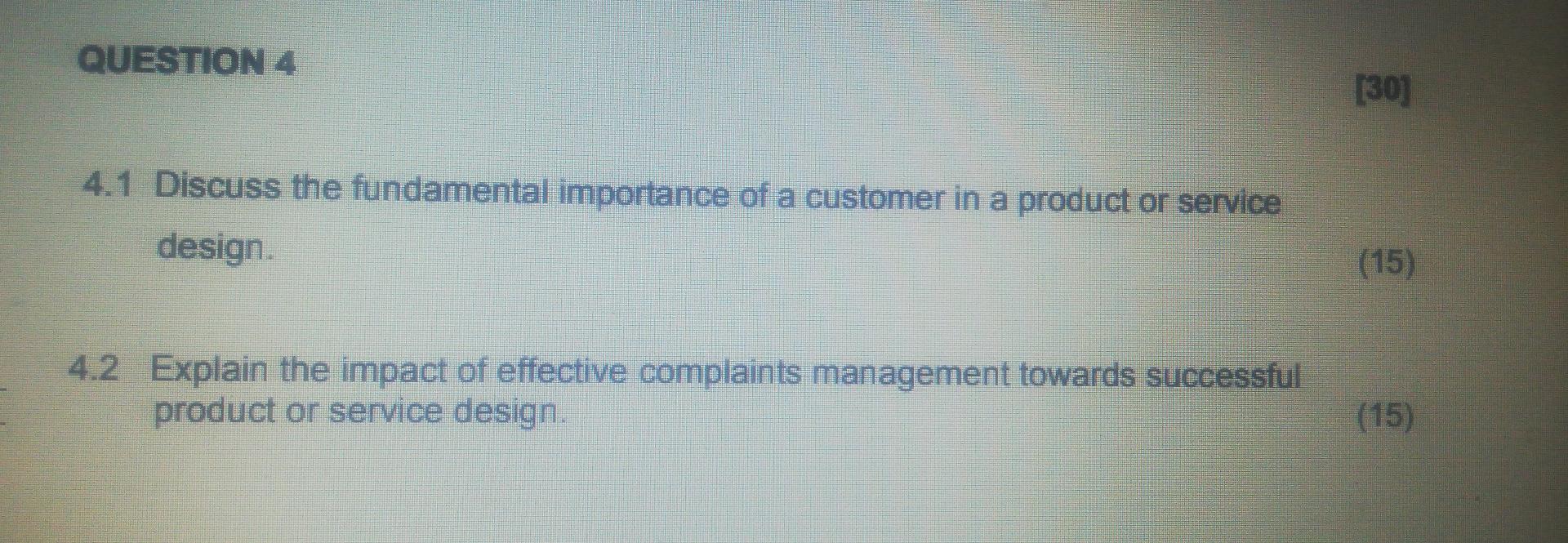 QUESTION 4 [30] 4.1 Discuss the fundamental