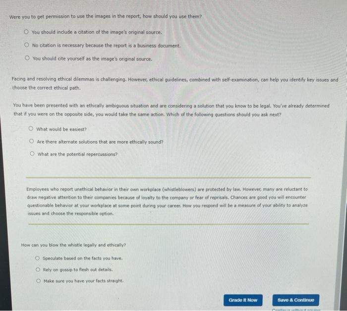 5. Ethics in the Workplace During your career you
