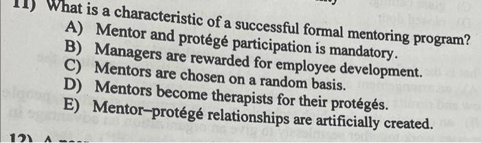 II) What is a characteristic of a successful