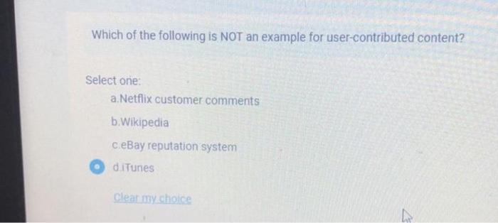 Which of the following is NOT an example for