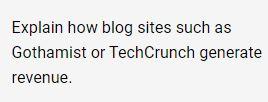 Explain how blog sites such as Gothamist or