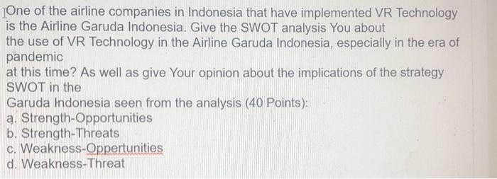 One of the airline companies in Indonesia that