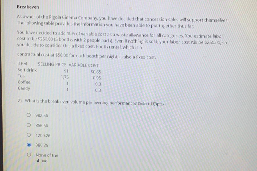 As owner of the Rigola Cinema Company, you have