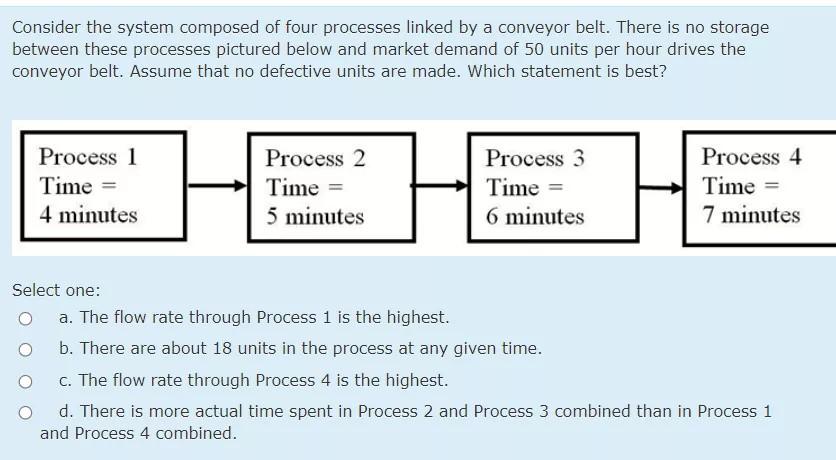 Consider the system composed of four processes