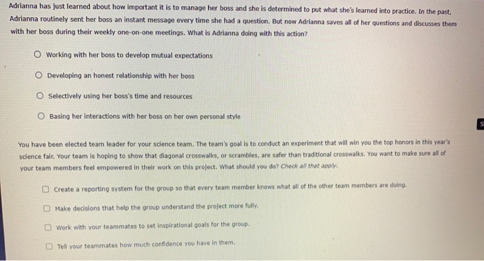 Adrianna has just learned about how important it