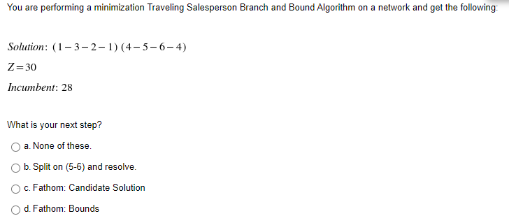 You are performing a minimization Traveling
