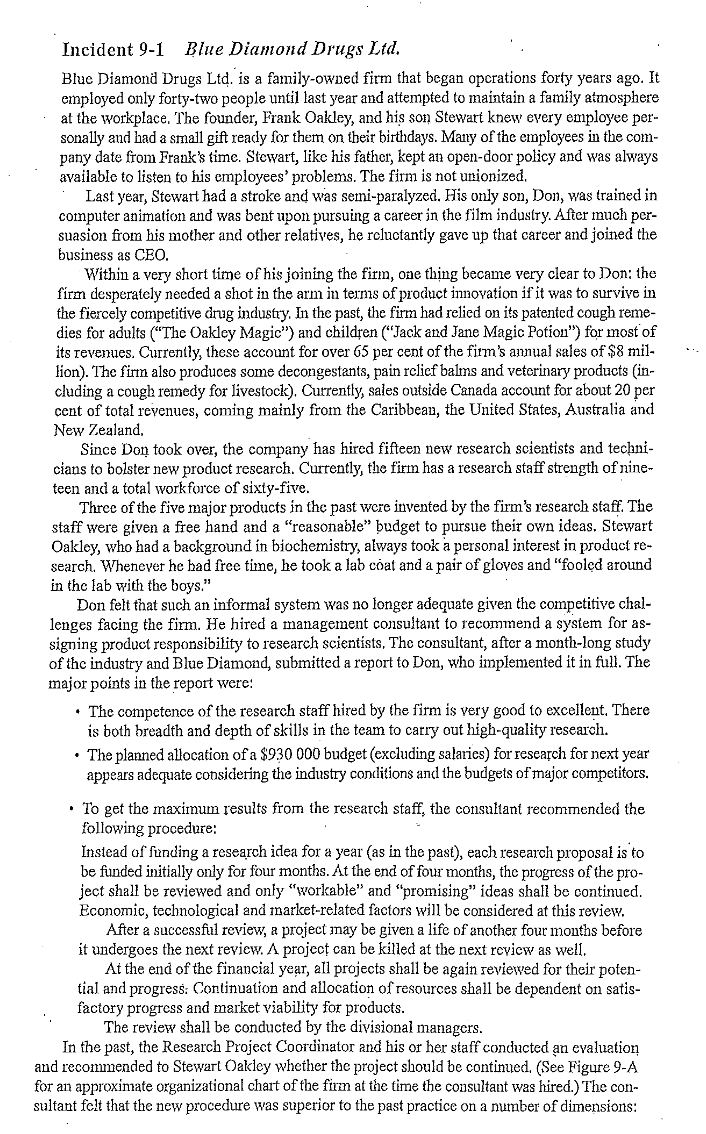 Blue Diamond Limited Case Assume that Don has