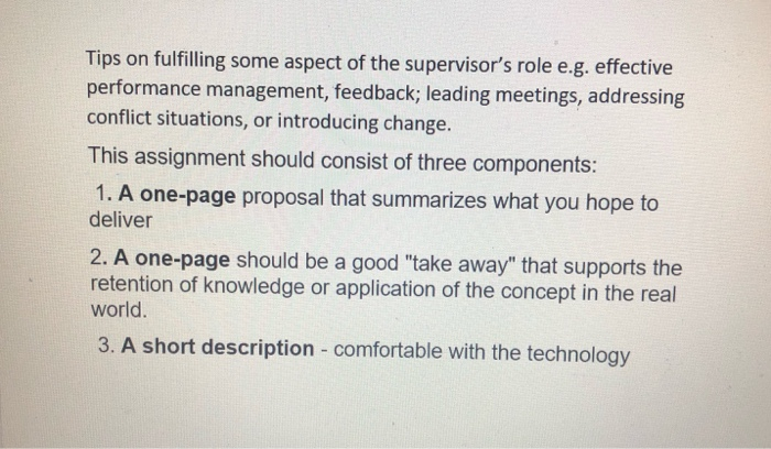 Tips on fulfilling some aspect of the