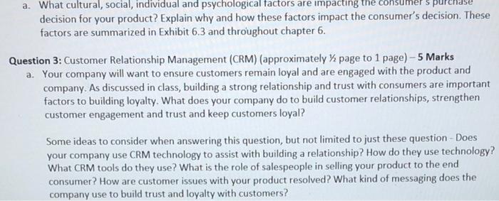 Question 3: Customer Relationship Management