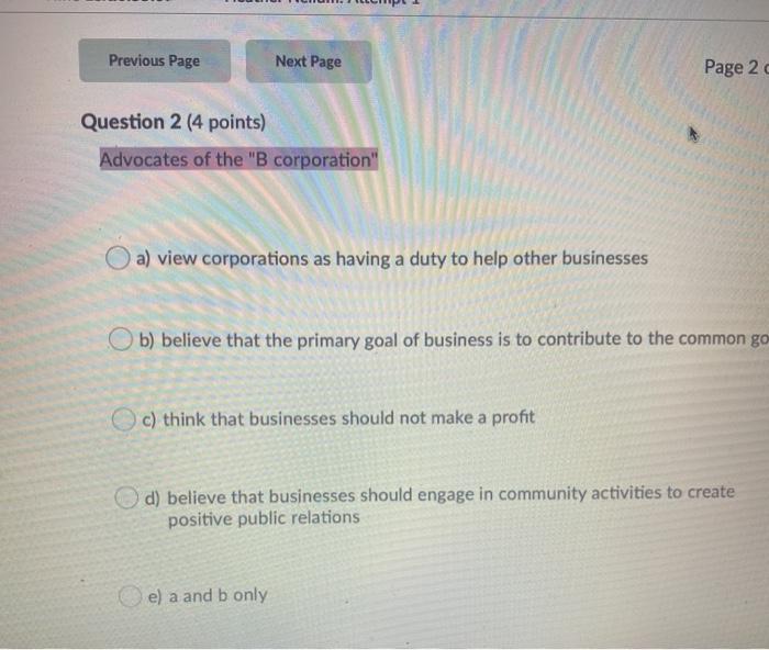 Previous Page Next Page Page 2 Question 2 (4