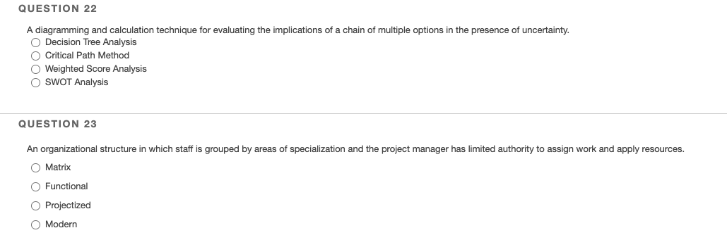 QUESTION 22 A diagramming and calculation