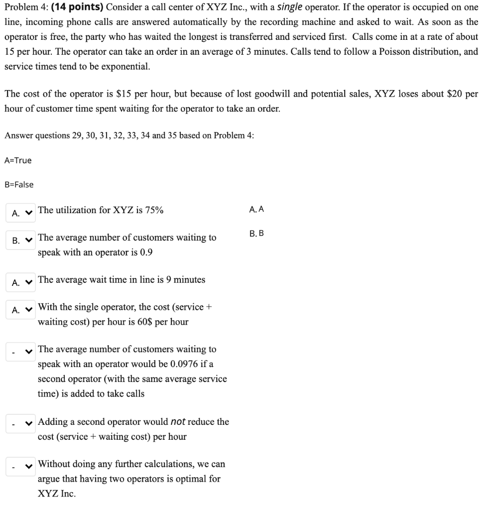 PLEASE ANSWER LAST 3 Problem 4: (14 points)
