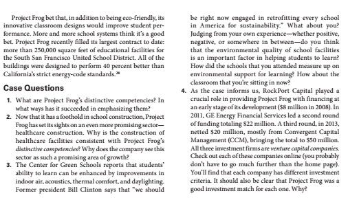 Please answer to 4 Case Questions only. Short