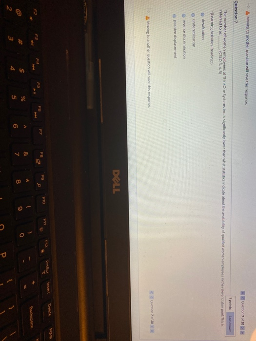 Moving to another question will save this