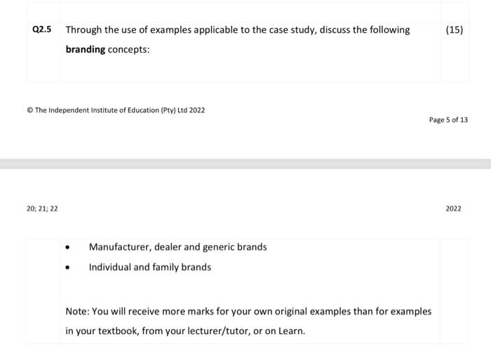 Consider the following case study, and then