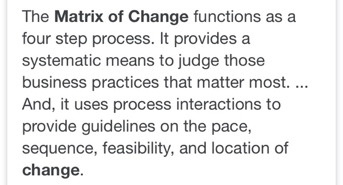 may someone please help develop a matrix of