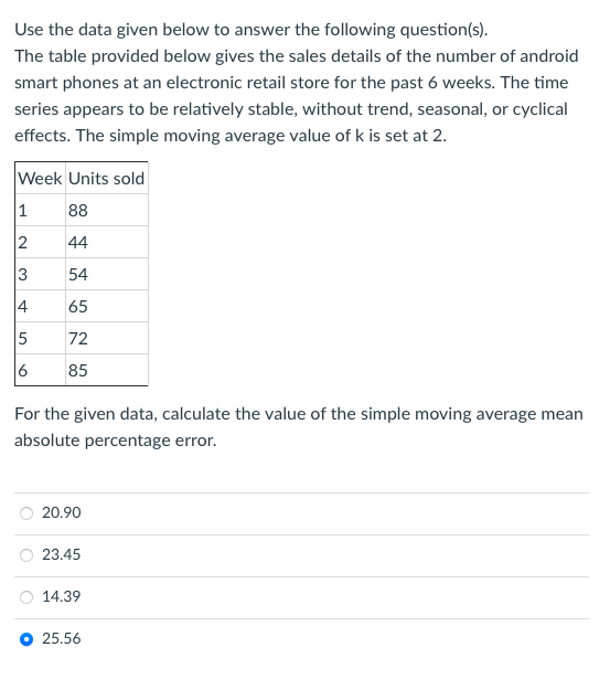 Use the data given below to answer the following