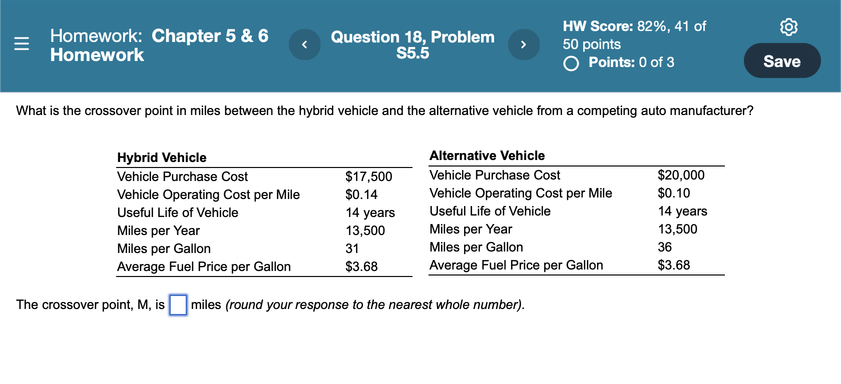 III Homework: Chapter 5 & 6 Homework Question 18,