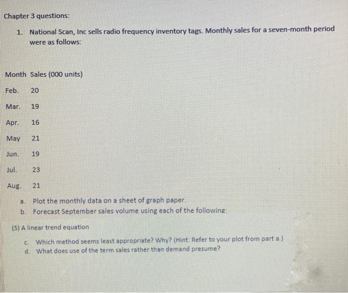 Just number 5* Chapter 3 questions: 1. National