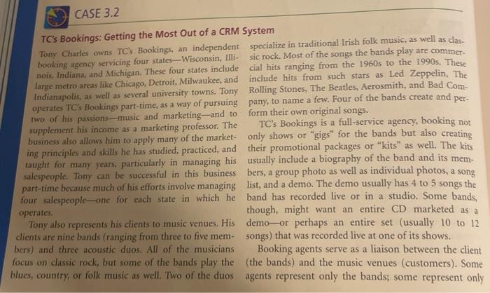 per- CASE 3.2 TC's Bookings: Getting the Most Out