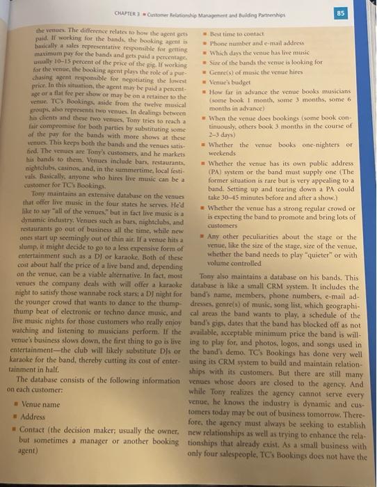 per- CASE 3.2 TC's Bookings: Getting the Most Out