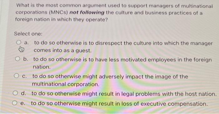 What is the most common argument used to support