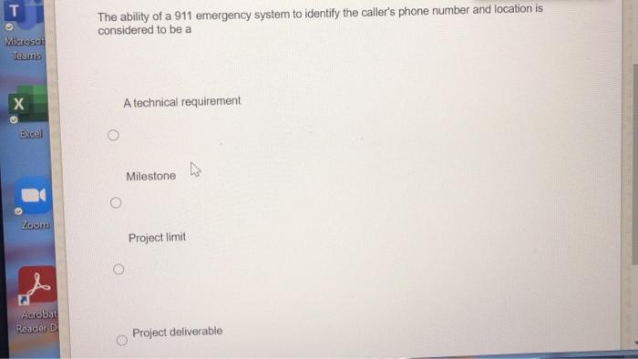 The ability of a 911 emergency system to identify