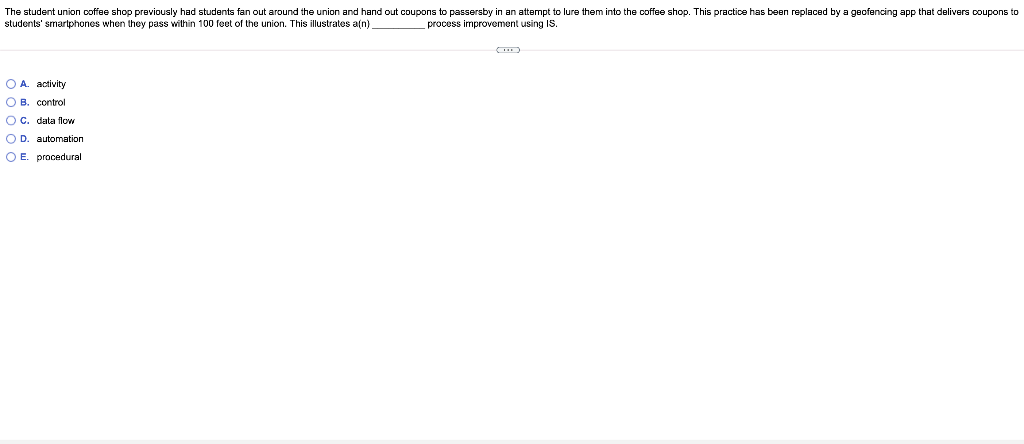 The student union coffee shop previously had