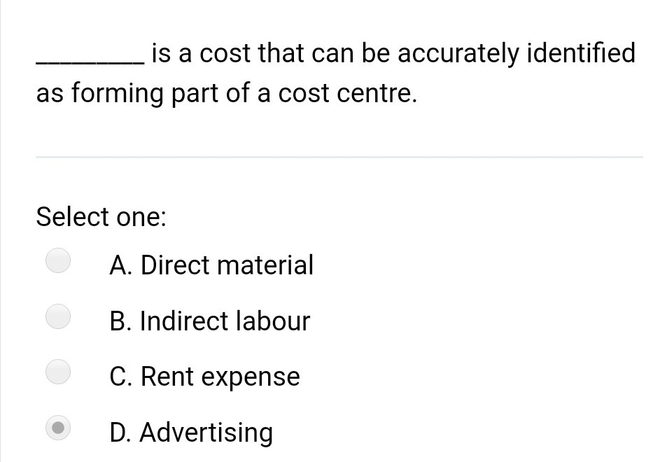 is a cost that can be accurately identified as
