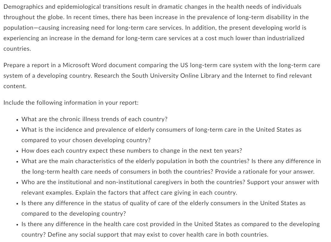 Demographics and epidemiological transitions