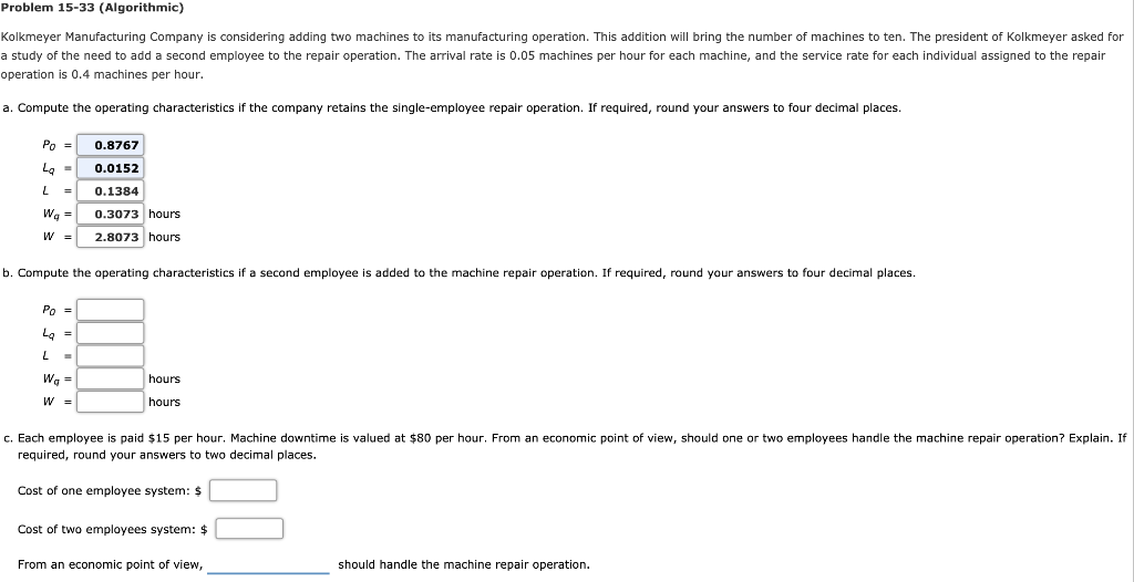 Problem 15-33 (Algorithmic) Kolkmeyer