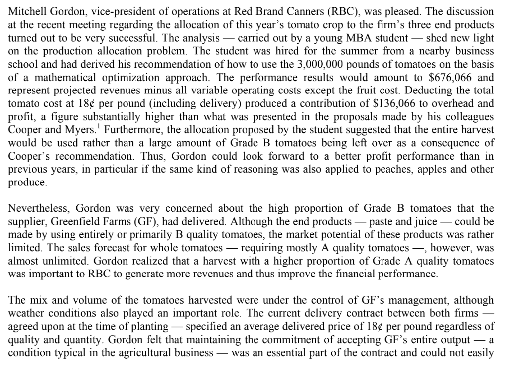 case studyRed Brand Canner and Its Supply Chain.