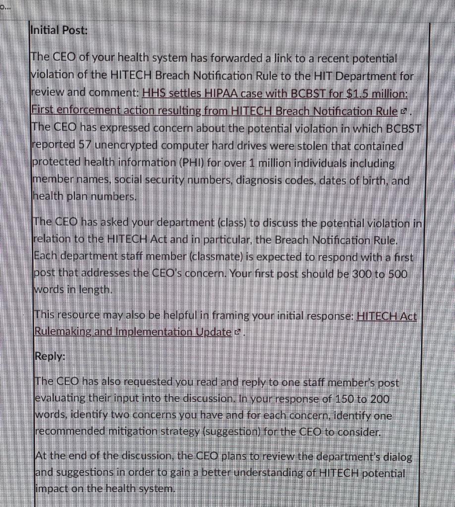 Identify two concerns you have and for each