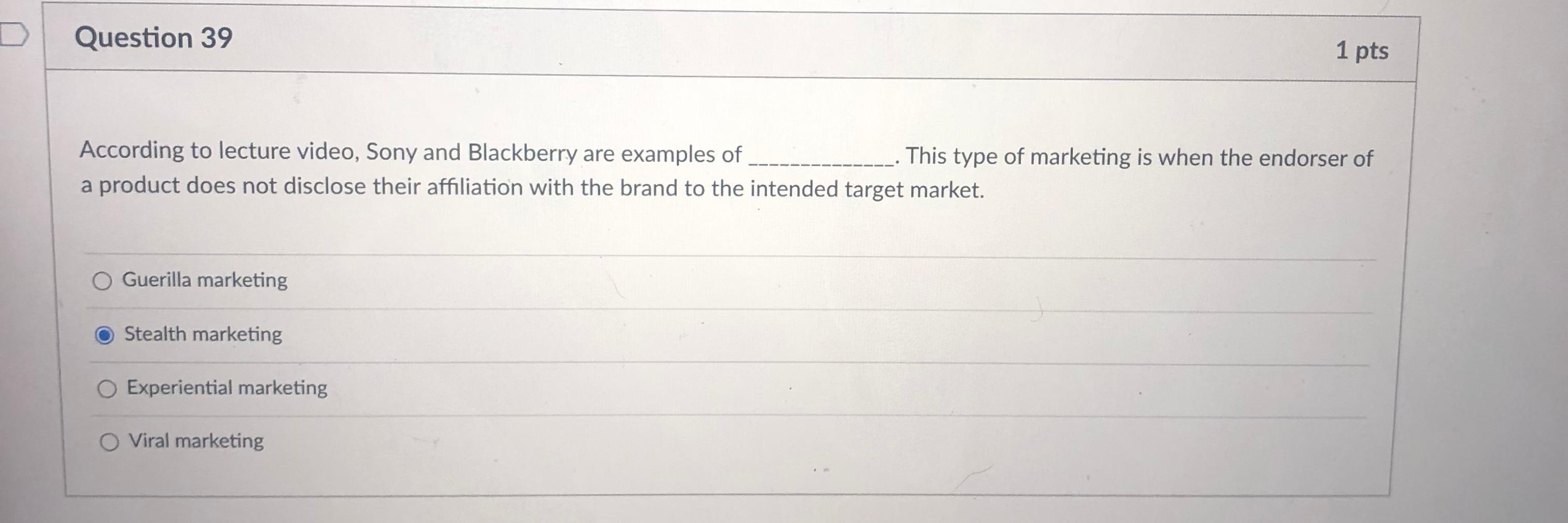 Answer the following D Question 39 1 pts