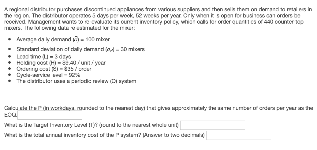 A regional distributor purchases discontinued