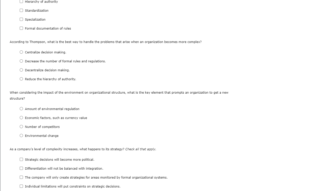 As companies increase in size, which of the