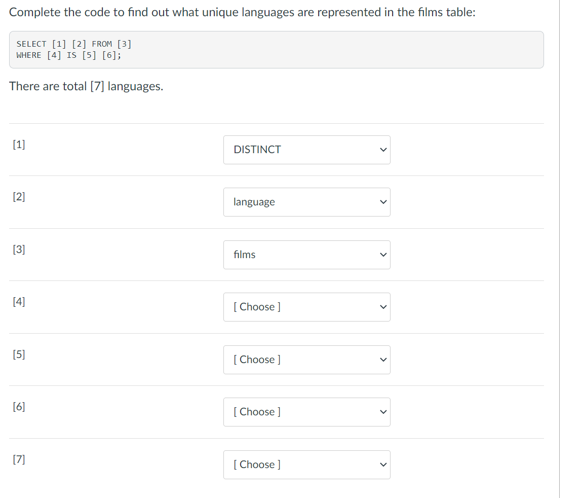 Complete the code to find out what unique