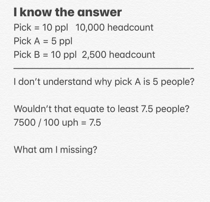 You have an upstream Picking department that