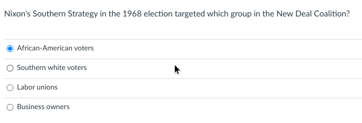 Please check my answer, i am not sure. Nixon's
