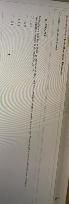 Remaining Time: 1 hour, 05 minutes, 19 seconds