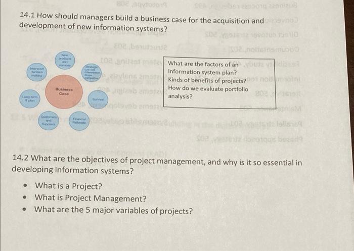 14.1 How should managers build a business case