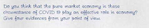 Do you think that the pure market economy in