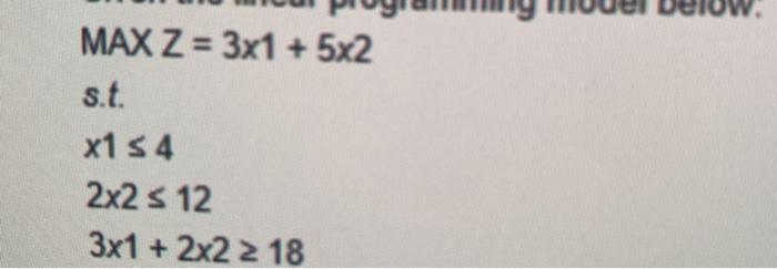 do JUST the initial simplex tableau MAX Z= 3x1 +