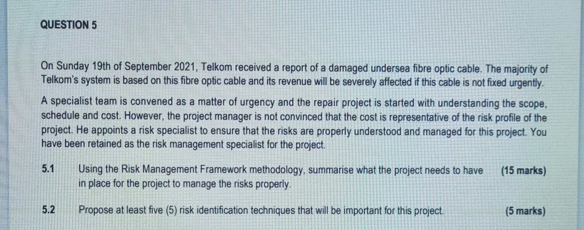 Subject : Management Framework and Measuring (20