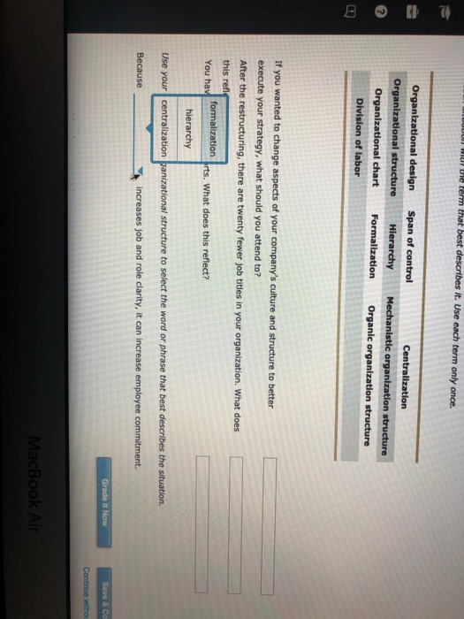 Attempts: Average: 73 1. Organizational structure