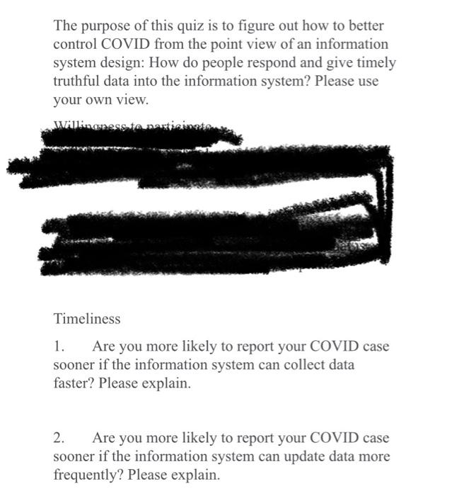 The purpose of this quiz is to figure out how to