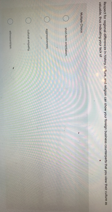 Respect for regional differences in history,