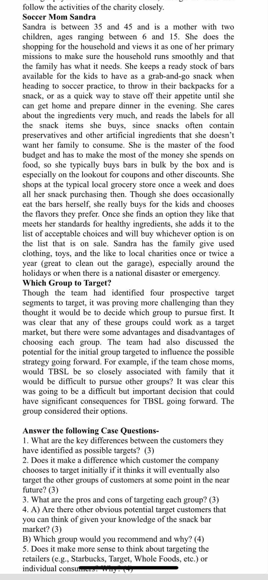 Case Analysis Assignment 1- Segmentation